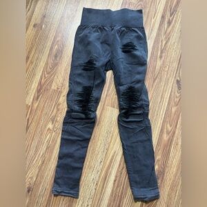 Navy/Black Distressed Zumba Leggings